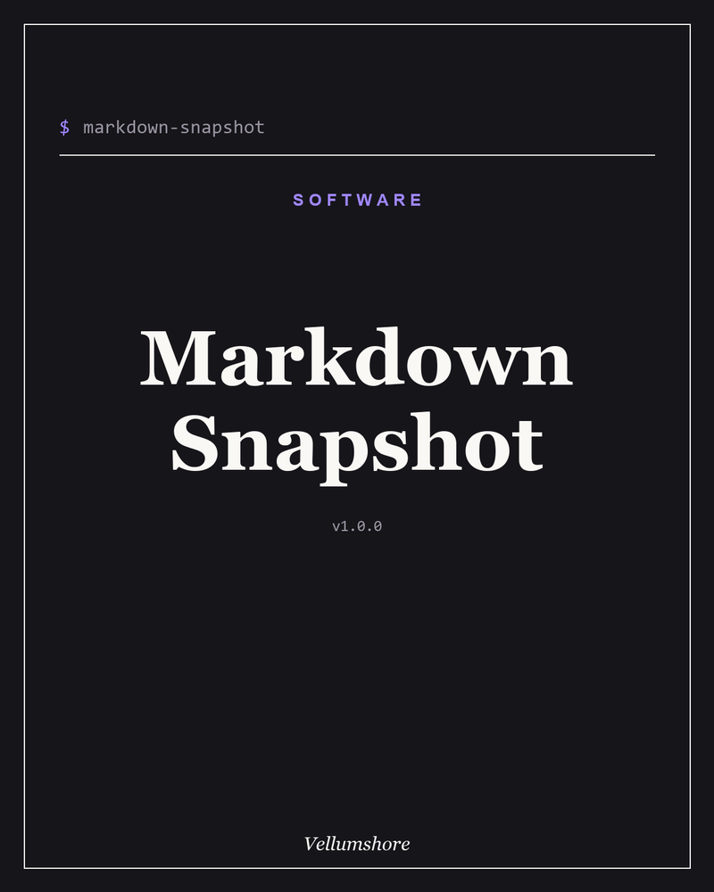 Markdown Snapshot